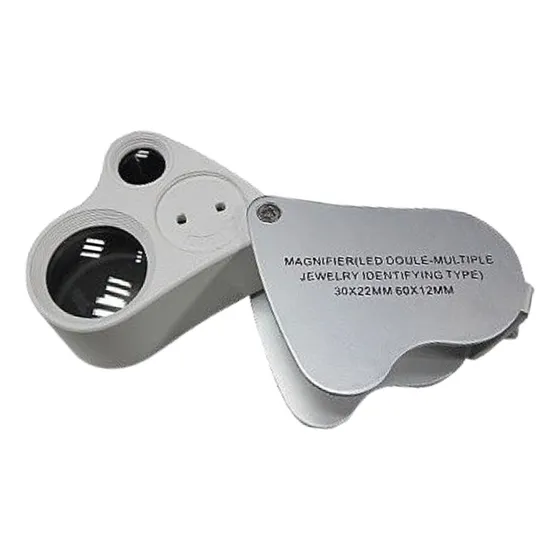 Lupa Aumento Doble Lente 60x 12mm-30x 22mm