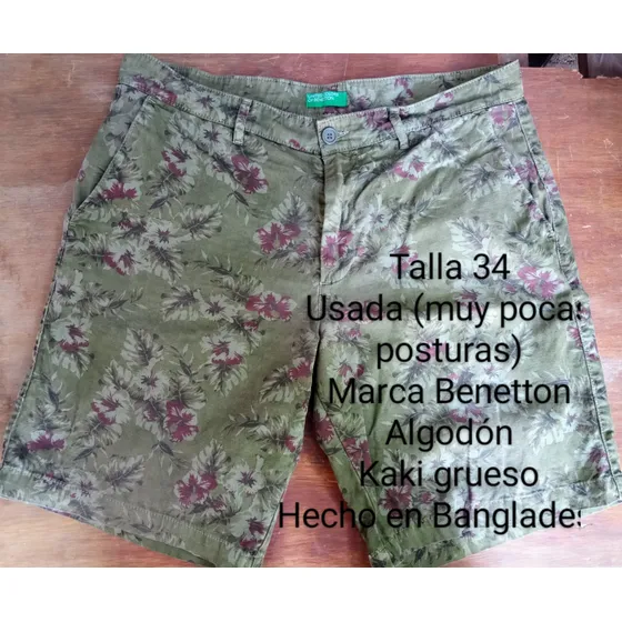 Bermuda Shorts Pantalón Corto Caballero Talla 34. Usada 