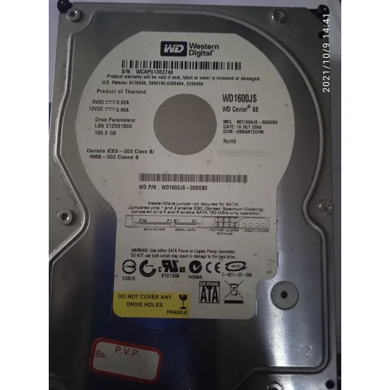 Disco Duro Western Digital 160gb