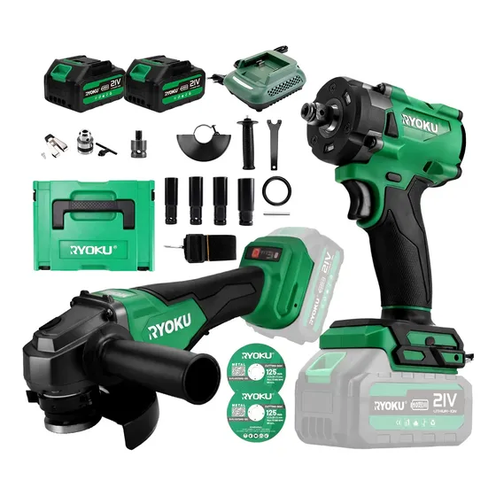 Kit Chave De Impacto+ Esmerilhadeira Lixadeira Brushless 21v