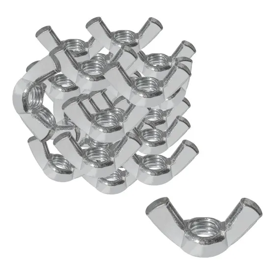 Kit 20 Porca Borboleta Inox M8 - M8 - 20 Pçs
