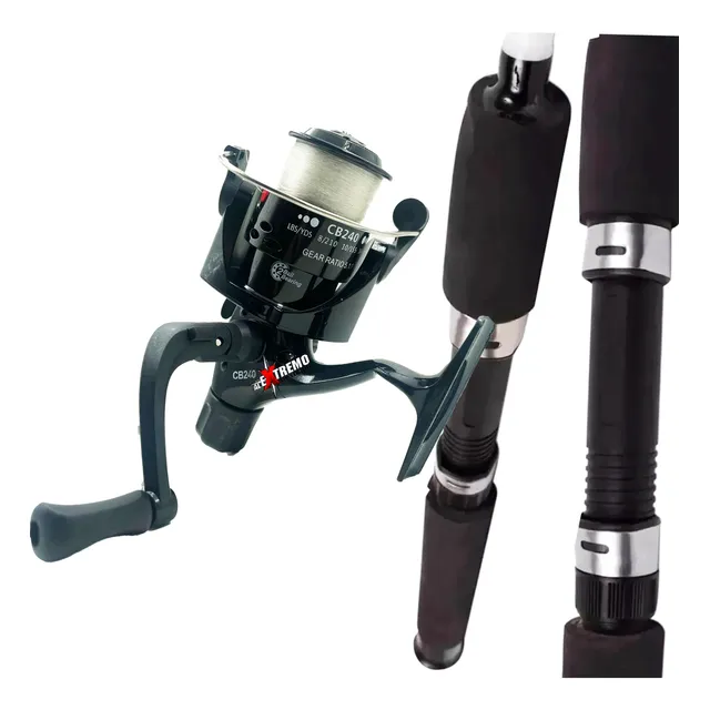 Caña Reel Pesca 3mt Combo Variada Costa Rio Tararira Corvina