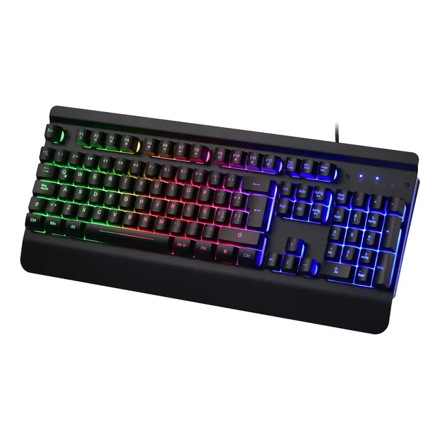 Teclado Numérico Español Qwerty Ergonómico Gamer Rgb Pc Mac