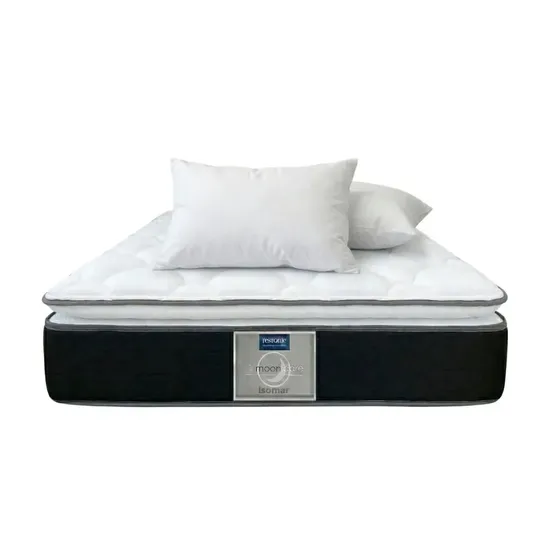 Colchón Matrimonial Restonic Ortopédico con Pillow Top y 2 Almohadas, Firmeza Media, Hipoalergénico