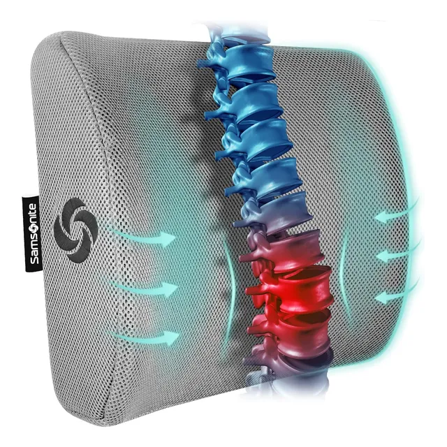 Samsonite Almohada Lumbar Para Silla De Oficina Y Coche ...