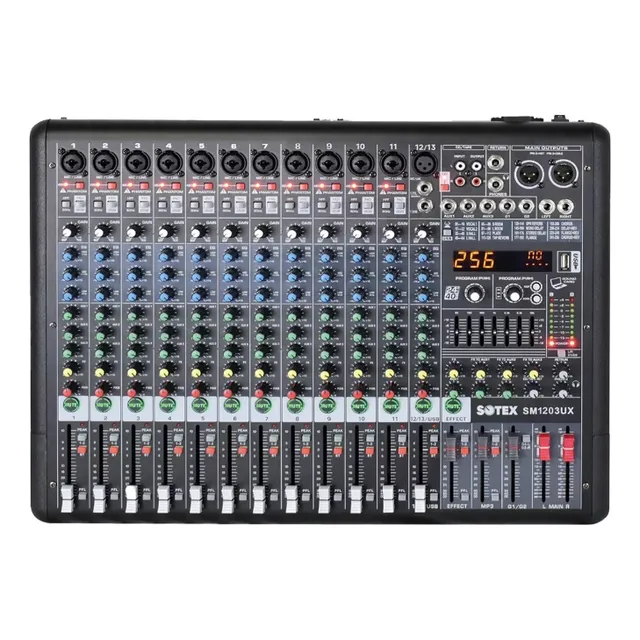 Mesa De Som Sotex Usb Bluetooth Sm1203ux 12 Profissional