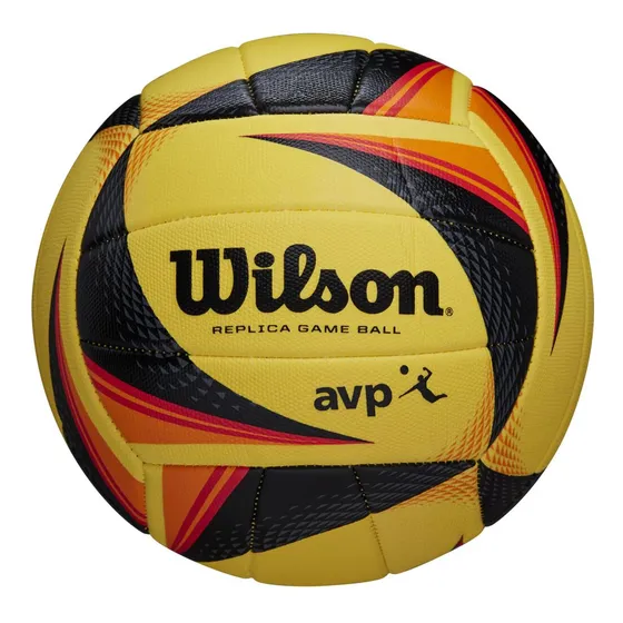 Pelota Vóley Playa Wilson Avp Réplica Optx Beach Voley color amarillo con negro 267g