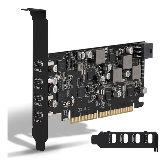 Sinefine Usb Pcie Tarjeta Entrega De Energía 4 Puertos Usb