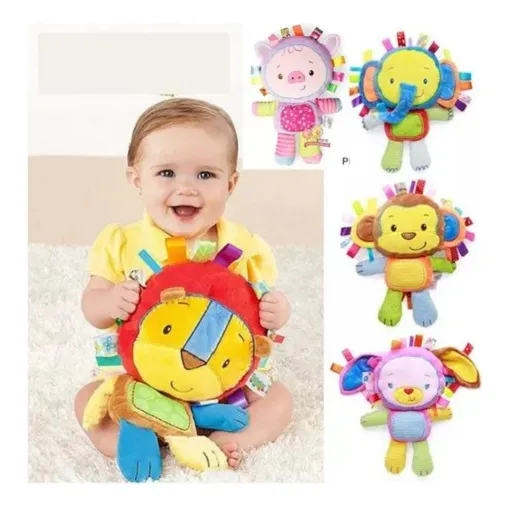 Peluche De Apego Con Texturas Sonajero Para Bebes