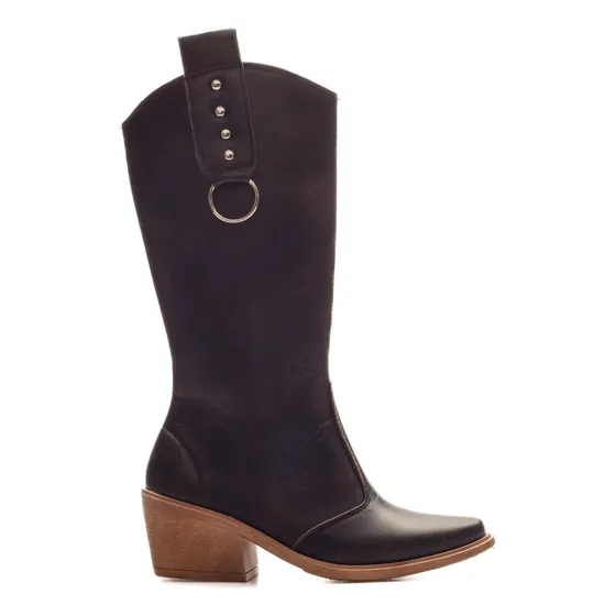 Botas Texanas Mujer Con Cierre Clasicas