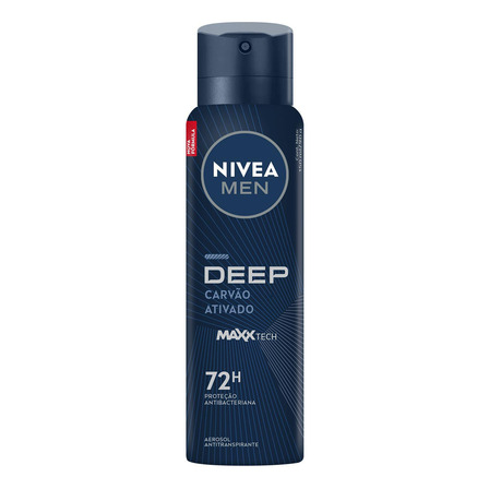 Nivea Men Antitranspirante Aerossol Deep Carvão Ativado Maxxtech 150 Ml Nivea Men Antitranspirante Aerossol Deep Carvão Ativado Maxxtech 150 Ml