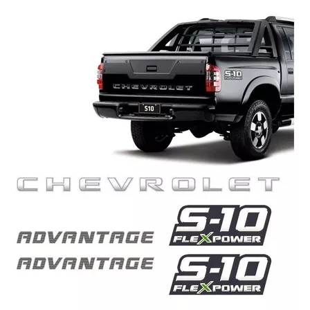 Faixa S10 Preta Chevrolet Advantage 2009/2011 + Flex Power