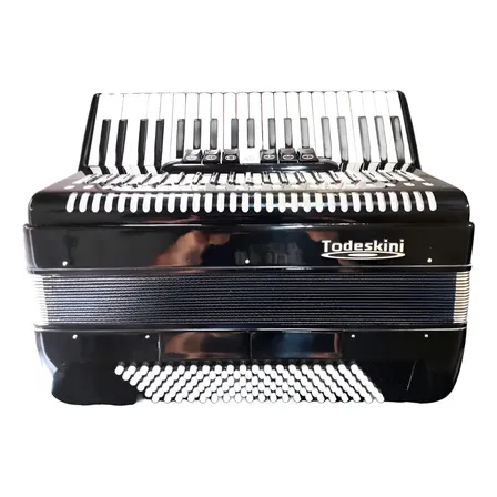Sanfona/gaita/acordeon Todeskini 120 Baixos 7 Registros Cor Preto