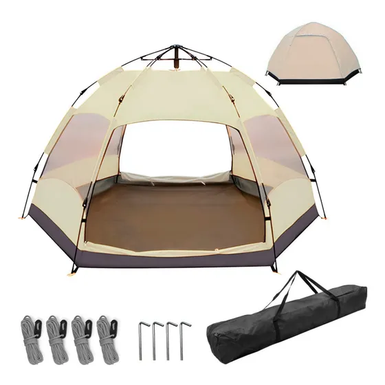 Carpa Automática Tipo Domo 270x270x150 Profesional 5 Per Color Beige
