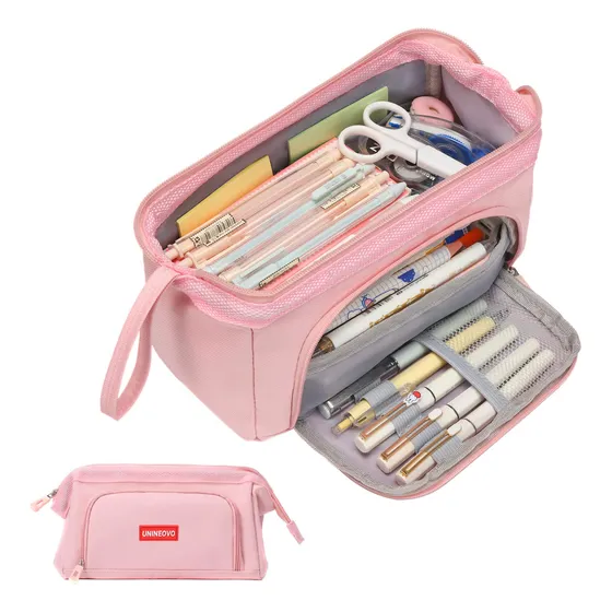 Unineovo Large Pencil Case Pouch For Girls Cute Kids Box Big