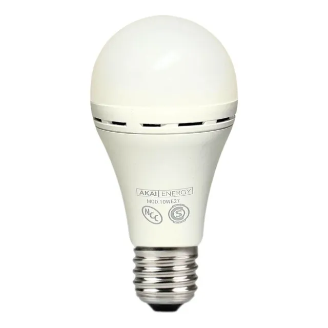 Lampara Led Bulbo Emergencia 10w 2 Hs Autonomia Akai X 4 Uni