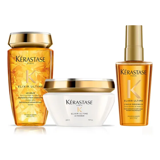Set Kérastase Elixir Cabello Seco Y Opaco + Cosmetiquero