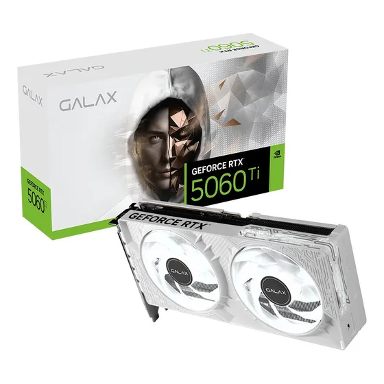 Mercado Livre Placa De Vídeo Galax Nvidia Rtx 5060 Ti White 8gb 128 Bits image