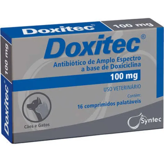 Comprimidos Doxitec 100mg Cães/gatos Syntec 100 Mg