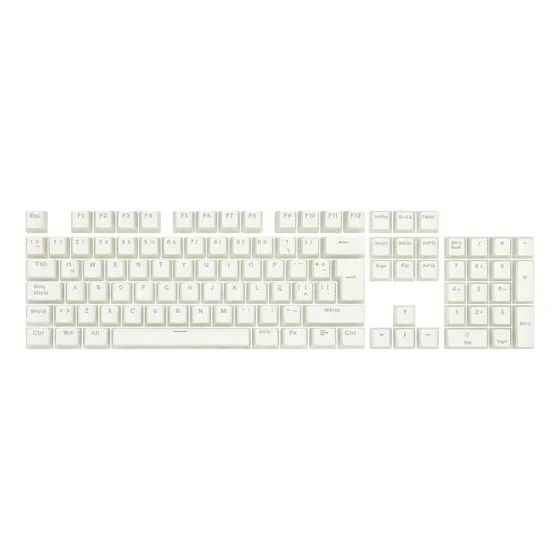 Keycaps Gamer Redragon A130w Scarab White Teclado Blanco Idioma Español Latinoamérica