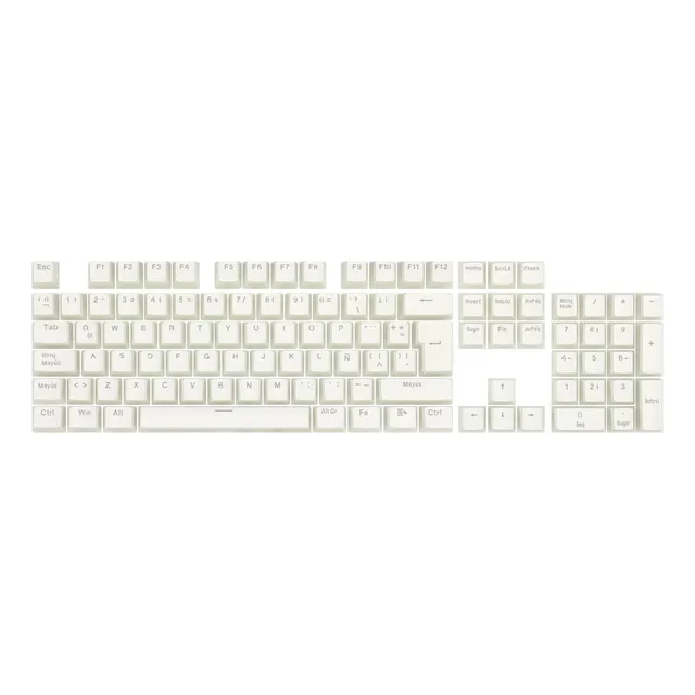 Keycaps Gamer Redragon A130w Scarab White Teclado Blanco Idioma Español Latinoamérica