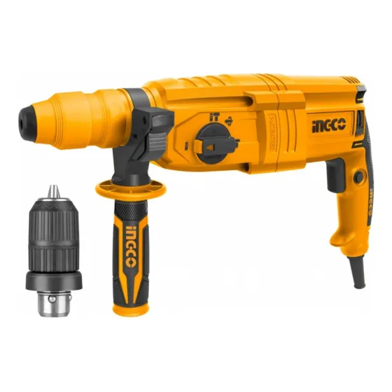 Rotomartillo electroneumático Ingco RGH9028-2 amarillo/negro frecuencia de 50Hz/60Hz con 800W de potencia 220V