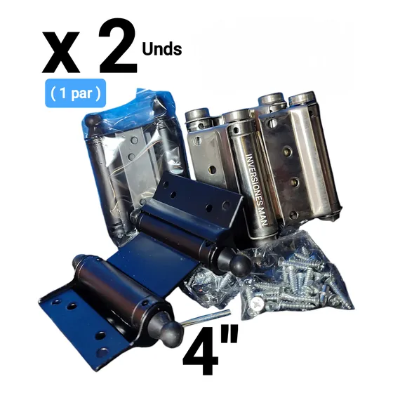Bisagras De Doble Accion O Vaiven 4 PuLG Acero Inoxidable