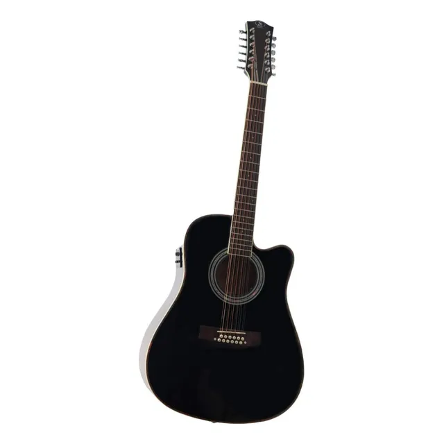 Guit. Docerola Eacustica Symphonic Negra J-20ce Blk+msi Color Negro