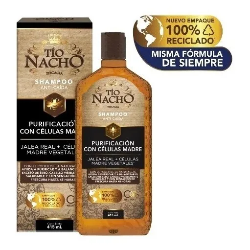 Champú Tío Nacho Anticaída Purificación Células Madres 415ml