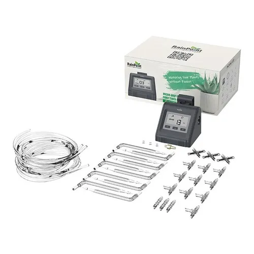 Programador Timer Digital Pilas O Carga Usb Riego Macetas Color Gris