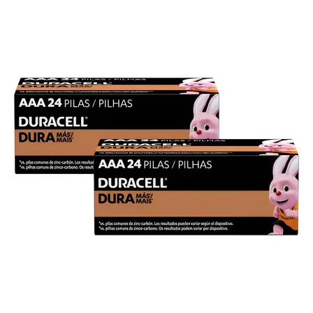 Pila Duracell Aaa, (caja 48 Pilas, Triple A, Dura Más)