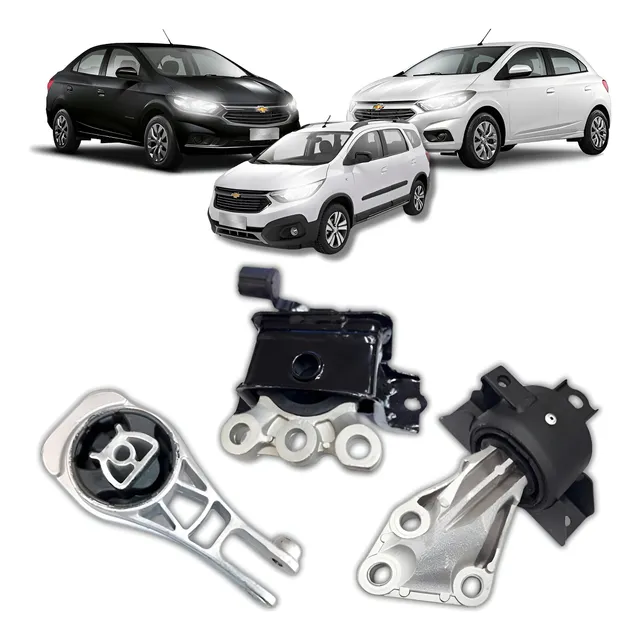 Kit 3 Coxim Motor Câmbio Auto Cobalt Onix Spin Prisma 13/16