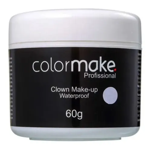Base de maquiagem em creme ColorMake Clown Makeup Profissional tom branco - 60g