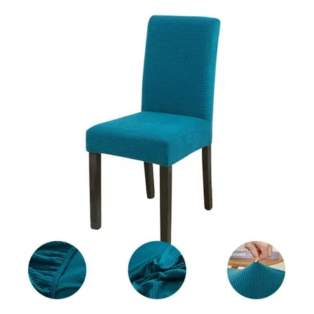 Pack 6 Funda De Silla Para Comedor Diseño Flor Spandex Color Calipso Diseño De La Tela Rayas