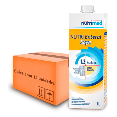 Caixa Com 12 Nutri Enteral Soya - 1 Litro Cada . 1,2 Kcal/ml Caixa Com 12 Nutri Enteral Soya - 1 Litro Cada . 1,2 Kcal/ml