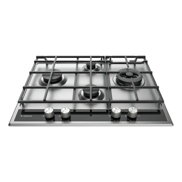Anafe con alimentación a gas Ariston PKLL 641 D2/IX/A color plateado 4 hornallas 220V