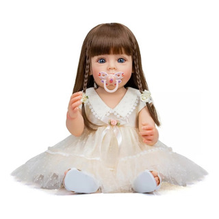 Muñeca Bebé Reborn Silicona Princesa Regalos Para Niñas 55cm Muñeca Bebé Reborn Silicona Princesa Regalos Para Niñas 55cm