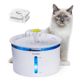 Fuente De Agua Para Mascotas 2.5 Litros Automática Con Luces Fuente De Agua Para Mascotas 2.5 Litros Automática Con Luces