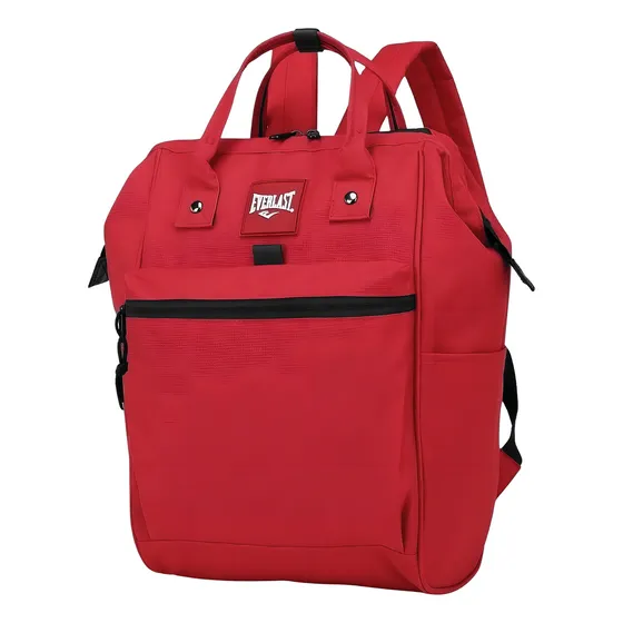 Mochila Mujer Boca De Pez Everlast Bolsillo Antirrobo 20 Litros Rojo 21908