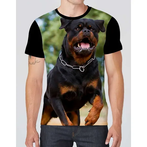 Camisa Camiseta Rottweiler Raça Cães Cachorro Dog 03