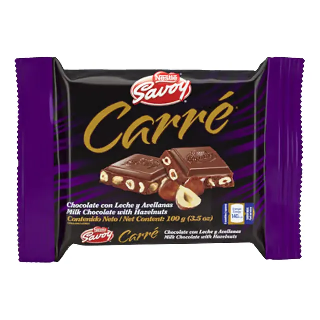 Chocolate Savoy Con Leche Y Avellanas Carré 100gr 
