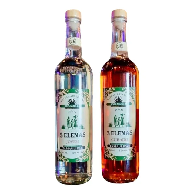 2 Mezcales 3 Elenas 100% Puro De Maguey Joven Y Curado