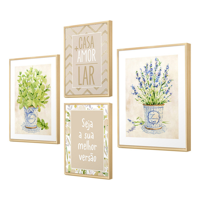 Kit 4 Quadro Com Moldura Seja Bem Vindo Frase Vaso De Planta Kit 4 Quadro Com Moldura Seja Bem Vindo Frase Vaso De Planta