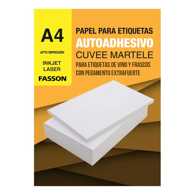 Autoad. Fasson Cuvee Martele Marfil P/etiquetas A4 X100 Hjs.
