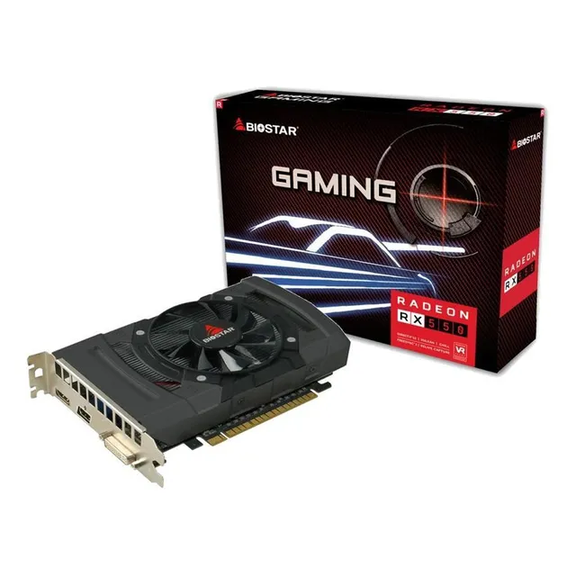 Tarjeta De Video Biostar Rx550 4gb Amd Radeon Hdmi Dp Dvi 