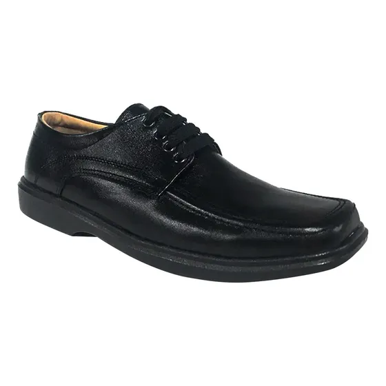 Zapato Cuero Colegial Negro Formal Niño Hombre Amarrar 960