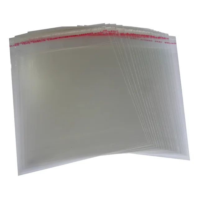 300 Bolsas Solapa Adhesiva Traslucida Celofan Poliprop 12x13