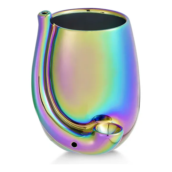 Taza De Ceramica Cromada / Tornasol 420 Bong