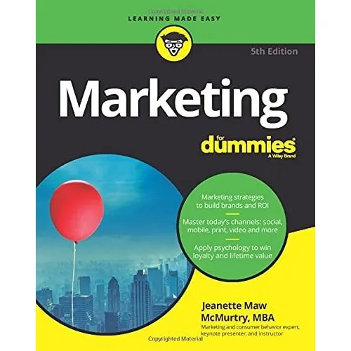 Marketing For Dummies, De Mcmurtry, Jeanette. Editorial For Dummies, Tapa Blanda En Inglés, 2017