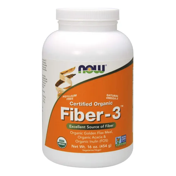 Suplementos Now Foods Fiber-3 Organic 473 Ml